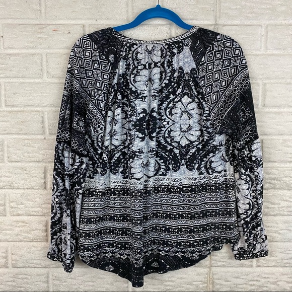 Lucky Brand Womes Tassel Tie Top Medium Peasant - Picture 8 of 12